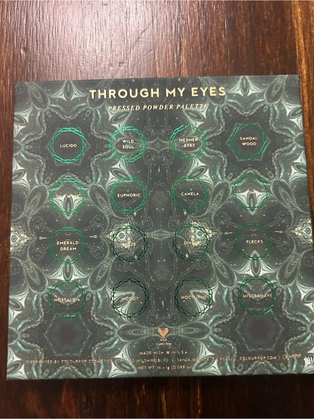Colourpop Through My Eyes Eyeshadow Palette - Green & Gold